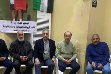 البقاعي يتقبل التعازي بلاعب المنتخب الفلسطيني غسان سرية